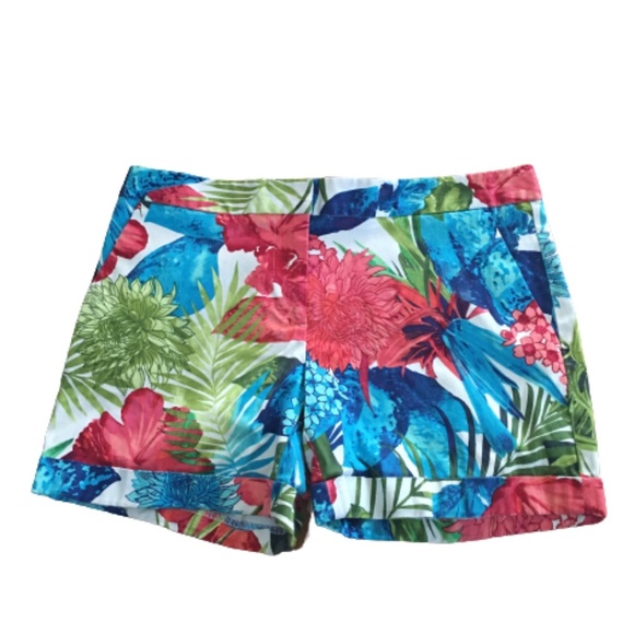 Attention Contemporary Fit Tropical Floral Shorts 8 - Picture 1 of 3